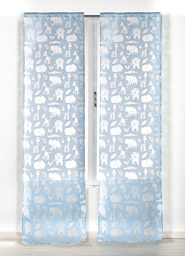 RIOMA Jadis Flächengardine, Stoff, Blau Modern 240x65x3 cm blau von RIOMA