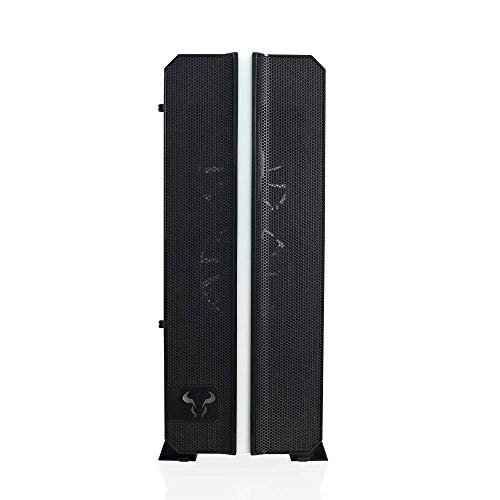 Riotoro CR1288TG Prism RGB Gaming-Gehäuse mit Fenster aus gehärtetem Glas, Schwarz von RIOTORO