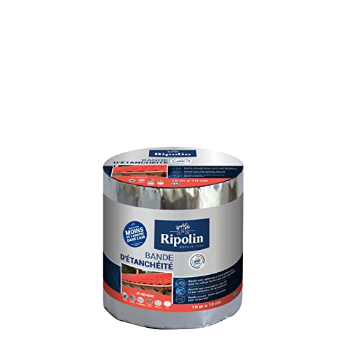 RIPOLIN Dichtungsband, selbstklebend, für alle Untergründe, 10 m x 10 cm, Farbe: Aluminium von RIPOLIN