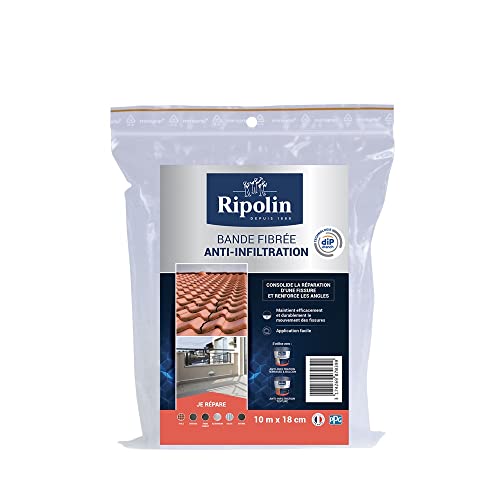 RIPOLIN - Faserband gegen Infiltration, Konsolidierung der Risse – alle Untergründe – 10 m x 18 cm von RIPOLIN