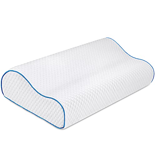 RIPPLE Memory Foam Kissen Orthopädisches Kissen Nackenkissen Side Kissen, Schlafkissen Höhe Wählbar Nackenstützkissen, Removable Washable Pillowcases 60x35 cm RIPPLE Memory Foam Kissen Orthopädisches Kissen Nackenkissen Side Kissen, Schlafkissen Höhe Wählbar Nackenstützkissen, Removable Washable Pillowcases 60x35 cm von RIPPLE