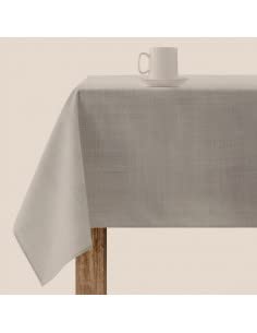 RIPSHOP Fleckabweisende Tischdecke aus Baumwolle, Grau, 250 x 140 cm von RIPSHOP