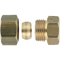 Messing-Doppelkonus-Verbindungsstück, weiblich, gerade 20X27-18 von RIQUIER