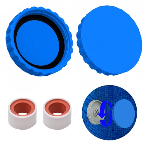 Winterverschluss Set für Intex und Bestway Pools,2 Stück Winterstopfen Pool mit Passenden Dichtungen,Frostsicher & Dicht Winterverschlusskappe Pool,Pool Zubehör Winter von RIRIDAMAI
