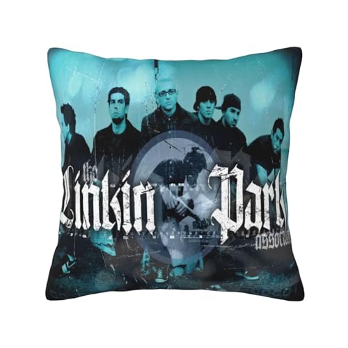 RISAKASTE Innen Lin-kin Rock Band Kissenbezüge Dekorative Kissenhüllen für Sofas und Schlafzimmer ganzjährig verwendbare Sofa-Kissenbezüge 40 x 40 cm von RISAKASTE