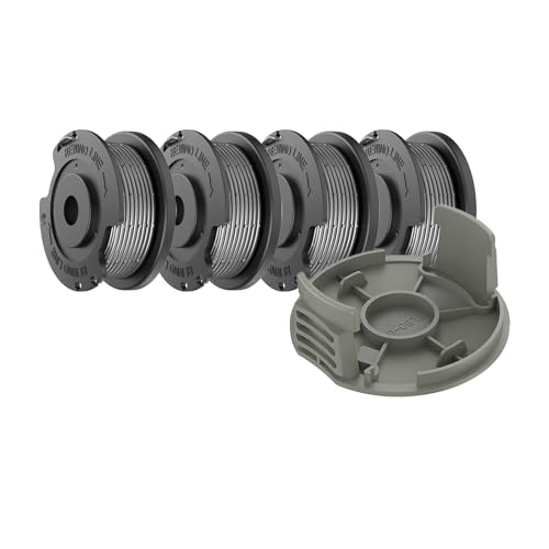 RISELION F016800569 Fadenspule Kompatibel mit Bosch Rasentrimmer Akku EasyGrassCut 18 23 26, Ø1,6 mm-5m Länge Ersatzspule (4 Trimmer Spule + 1 Trimmerabdeckung) von RISELION