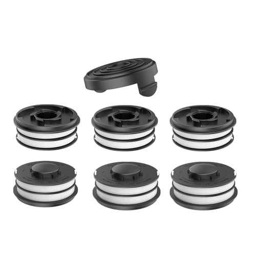 RISELION Fadenspule 3405685 Kompatibel mit ALDI Gardenline GLR GLT und Einhell Rasentrimmer GC-ET 4530 Set, Ersatzfadenspule 8,3 m Länge Ø 1,65 mm (6 Trimmer Spule + 1 Trimmerabdeckung) von RISELION