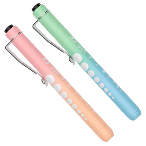 Diagnostikleuchte Pupillenleuchte, RISEMART 2 Stück Wiederverwendbare LED Stiftlampe mit Taschenclip alsr Krankenschwestern Ärzte Schüler Stiftlicht, Penlight (Farbverlauf blau-grün + rosa-orange) Diagnostikleuchte Pupillenleuchte, RISEMART 2 Stück Wiederverwendbare LED Stiftlampe mit Taschenclip alsr Krankenschwestern Ärzte Schüler Stiftlicht, Penlight (Farbverlauf blau-grün + rosa-orange) von RISEMART