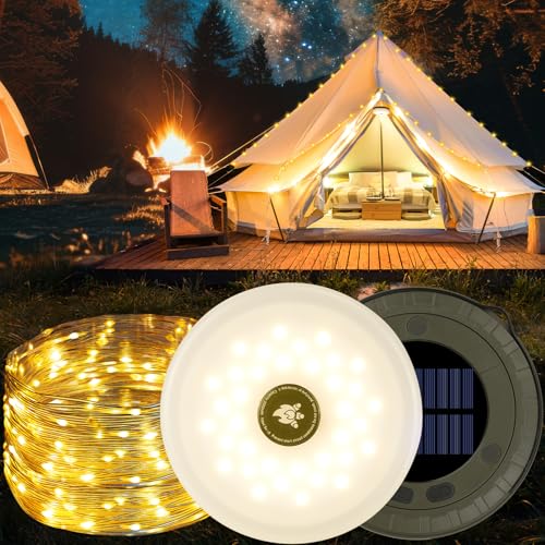RISEMART Camping Lichterkette Aufrollbar 10M, Campinglampe mit Solaraufladung Wasserdicht Tragbare Aufrollbare Lichterkette Außen mit 5 Beleuchtungsmodi für Camping, Wandern und Hof Dekoration RISEMART Camping Lichterkette Aufrollbar 10M, Campinglampe mit Solaraufladung Wasserdicht Tragbare Aufrollbare Lichterkette Außen mit 5 Beleuchtungsmodi für Camping, Wandern und Hof Dekoration von RISEMART