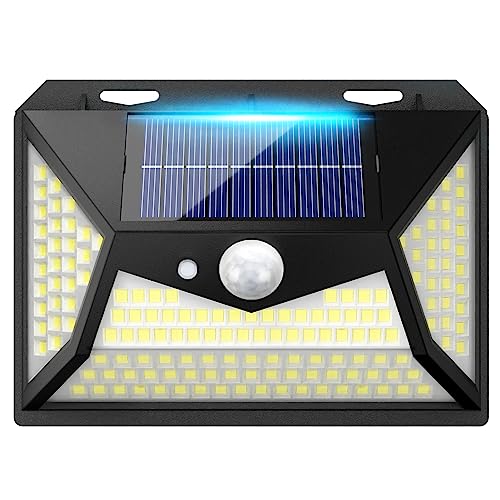 RISEMART Lampe Solaire Exterieur, 153LED Lumiere Solaire Exterieur avec Detecteur de Mouvement Étanche Eclairage Exterieur Solaire Spot Led ​Sans Fil pour Jardin,Terrasse,Garage von RISEMART