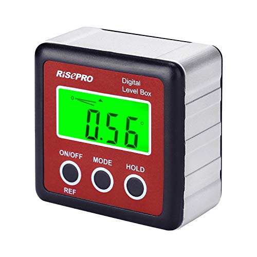 RISEPRO Digitaler LCD Winkelmesser Neigungsmesser Inklinometer Wasserdicht Bevel Box Winkelmessgerät Wasserwaage von RISEPRO