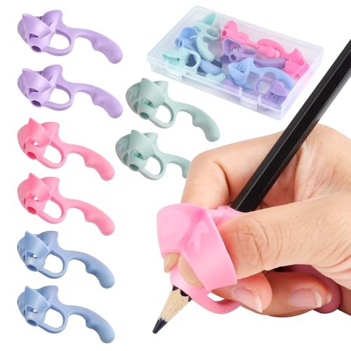 RISF 8 Stück Schreibhilfe für Stift Kinder, Silikon Stifthalter Kinder Hilfe, Ergonomische Bleistiftgriffe, Stifthaltung Kinder Hilfsmittel für Kinder Korrektur des Stiftgriffs von RISF
