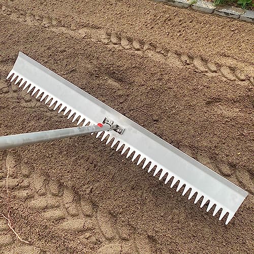 RISISANI® Rechen | Breite 100 cm | 100% Made in Germany | Ohne Stiel mit optionalem Adapter für Gardena Stiele | Landschaftsrechen Planierrechen Rasen Rakel von RISISANI
