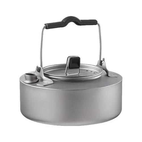 RISON-Titanium 800ml Camping Wasserkocher aus reinem Titan, Ultraleichter Wanderkocher mit Klappgriff, Tragbar Teekanne Kaffeekanne Indoor Outdoor Camping Wandern Picknick RISON-Titanium 800ml Camping Wasserkocher aus reinem Titan, Ultraleichter Wanderkocher mit Klappgriff, Tragbar Teekanne Kaffeekanne Indoor Outdoor Camping Wandern Picknick von RISON-Titanium