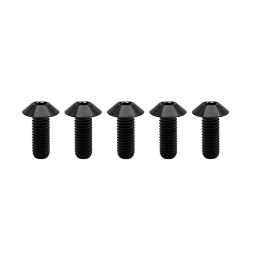 RISON Titanium Bolzen M4x0.7x10mm Titan Kuppelkopf Kopfbolzen Innensechskant Bolzen Schwarz Titanschrauben Sockel Kopf Schraube für Fahrrad Motorrad 5 Stück RISON Titanium Bolzen M4x0.7x10mm Titan Kuppelkopf Kopfbolzen Innensechskant Bolzen Schwarz Titanschrauben Sockel Kopf Schraube für Fahrrad Motorrad 5 Stück von RISON-Titanium