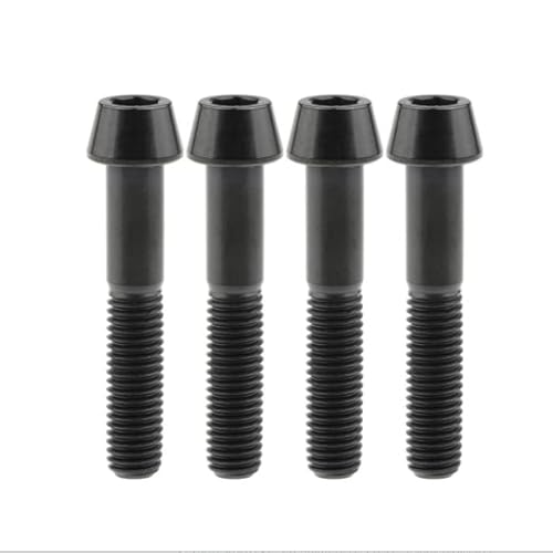 RISON Titanium Bolzen M8x1.25x40mm konischer Innensechskant Schrauben GR5 Schrauben TC4 Innensechskant Bolzen Schwarz Sechskant Innensechskantschrauben für Fahrradvorbau 5 Stück RISON Titanium Bolzen M8x1.25x40mm konischer Innensechskant Schrauben GR5 Schrauben TC4 Innensechskant Bolzen Schwarz Sechskant Innensechskantschrauben für Fahrradvorbau 5 Stück von RISON-Titanium