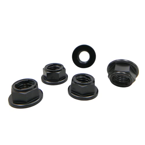 RISON Titanium Mutter Titan Flansch Vollmetall Kontermutter M5x0.8mm Titan Kettenradmutter GR5 Sicherungsmutter Schwarz 6AL4V Titanflansch-Sicherungsmutter 5 Stück RISON Titanium Mutter Titan Flansch Vollmetall Kontermutter M5x0.8mm Titan Kettenradmutter GR5 Sicherungsmutter Schwarz 6AL4V Titanflansch-Sicherungsmutter 5 Stück von RISON-Titanium