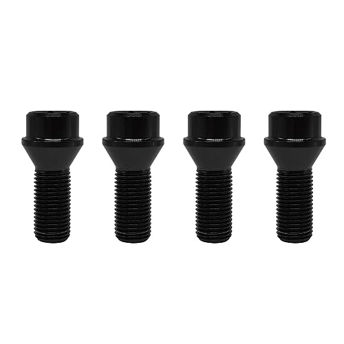 RISON-Titanium Radschrauben M14 x 1,5 x 28 Titan Torx Kopf Lug Bolts 28mm Schaft 20 Stück 6AL4V Luftfahrtqualität Kegelsitz schwarz M14 x 1,5 x 28mm Lug Bolts von RISON-Titanium