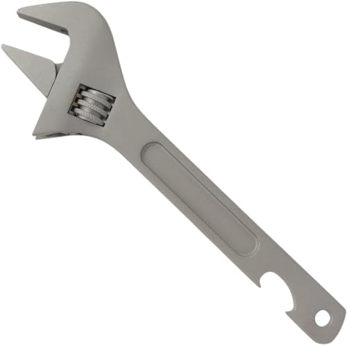 RISON-Titanium Rollgabelschlüssel in Titan GR5, 2-In-1 Multifunktion Verstellbarer Schraubenschlüssel & Flaschenöffner 150mm/6, Einmaulschlüssel Verstellbar Adjustable Wrench Tragbar von RISON-Titanium