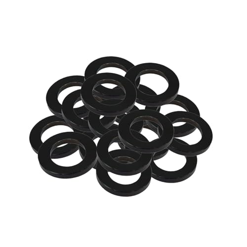 RISON-Titanium Titan Unterlegscheibe Grade 5 M5, 10 Stück Flach Sicherungsscheiben DIN125, Karosseriescheiben Dichtung Beilagscheiben Metallscheiben für Schrauben Muttern Gewindestange von RISON-Titanium