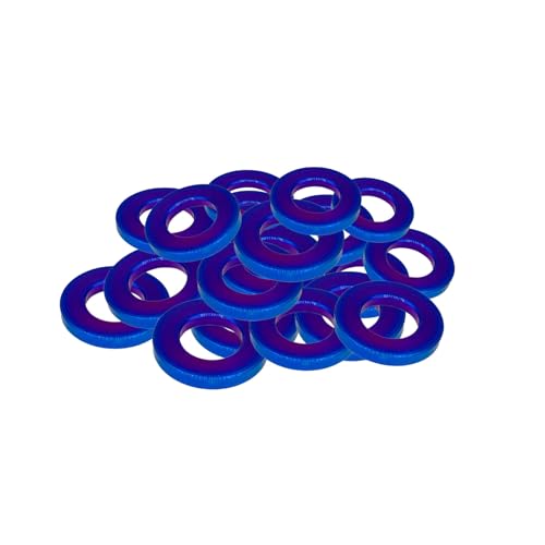 RISON-Titanium Titan Unterlegscheibe Grade 5 M6, 25 Stück Flach Sicherungsscheiben DIN125, Karosseriescheiben Dichtung Beilagscheiben Metallscheiben für Schrauben Muttern Gewindestange von RISON-Titanium