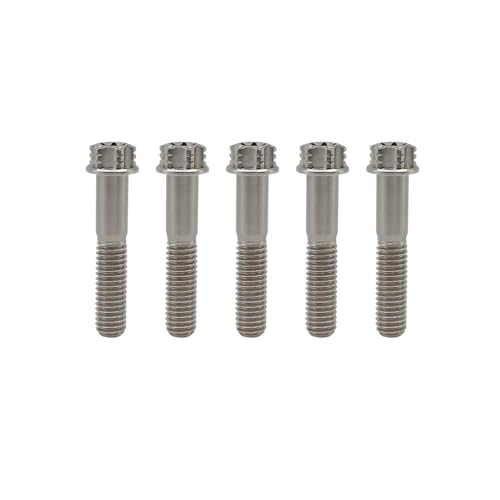 RISON-Titanium Titanschrauben M10x1.25x45mm, 5 Stück Flanschschraube Torx Kopf Flansch Schrauben Sechskantschrauben Gewindeschrauben GR5 Titanbolzen Befestigungen für Motorräder Fahrrad Auto RISON-Titanium Titanschrauben M10x1.25x45mm, 5 Stück Flanschschraube Torx Kopf Flansch Schrauben Sechskantschrauben Gewindeschrauben GR5 Titanbolzen Befestigungen für Motorräder Fahrrad Auto von RISON-Titanium