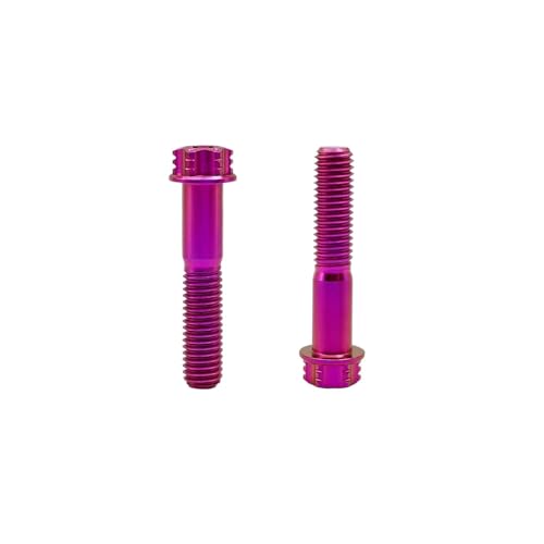 RISON-Titanium Titanschrauben M6 M8 M10, 2 Stück Flanschschraube Torx Kopf Flansch Schrauben, Bremssattelschrauben Innensechsrund schrauben Dual Drive für Motorräder, Fahrrad von RISON-Titanium