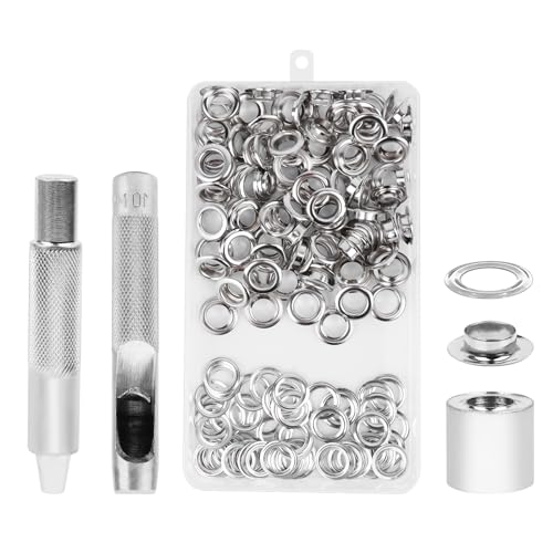 100 pcs Ösen Set 10mm Grommet Werkzeug kit Tülle Ösenzange Ösen Set Ösen Scheiben mit Ösenzange und Ösenwerkzeug für Zelt, wasserdichte Plane, Leder, Footwear, Vorhang, Markisen 100 pcs Ösen Set 10mm Grommet Werkzeug kit Tülle Ösenzange Ösen Set Ösen Scheiben mit Ösenzange und Ösenwerkzeug für Zelt, wasserdichte Plane, Leder, Footwear, Vorhang, Markisen von RISVOWO