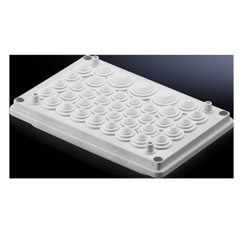RITTAL Kabeldurchfuhr Rittal SV 9665770 Kabeldurchführungsplatte Isolierstoff Grau (RAL, SV 9665770 von RITTAL