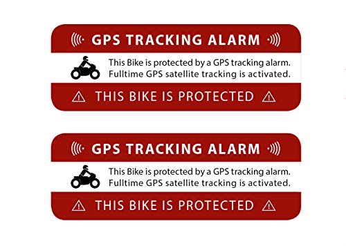 2 Stück GPS Aufkleber Tracking Alarm Warnung Hinweis auf GPS-Sicherung Außenklebend für Fensterscheiben Auto Motorrad LKW Baumaschinen von RITTER