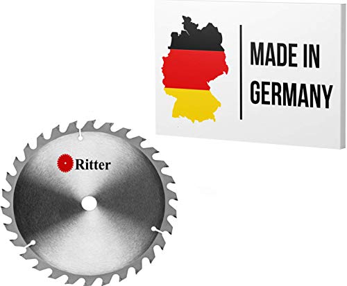 Ritter ® Sägeblatt 125X20 | Kreissägeblatt 125 X 20 Holz | Geeignet für Handkreissäge, Kappsäge und Tischkreissäge von Bosch, Makita, Metabo usw. | Handkreissägeblatt | Kreissägeblätter Hartmetall von RITTER