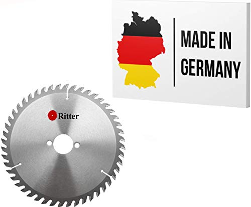 Ritter ® Sägeblatt 160X16 | Kreissägeblatt 160 X 16 Holz | Geeignet für Handkreissäge, Kappsäge und Tischkreissäge von Bosch, Makita, Metabo usw. | Handkreissägeblatt | Kreissägeblätter Hartmetall von RITTER