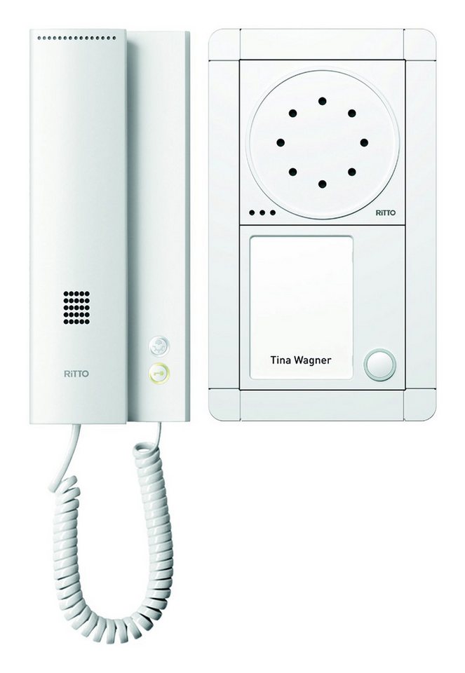 RITTO Gegensprechanlage, Türsprech-Set Bus-System 1xTeiln weiß weiß 1LS von RITTO