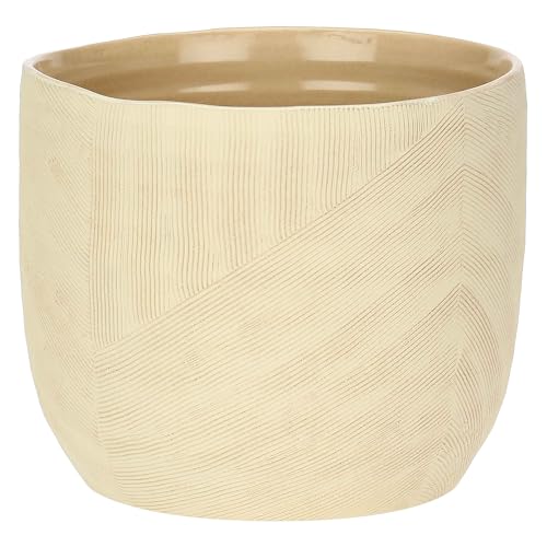 RITUALI DOMESTICI - Cachepot L aus Keramik, 22,5x22,5cm, Tiefe 18cm, Kollektion Sulledune von rituali domestici