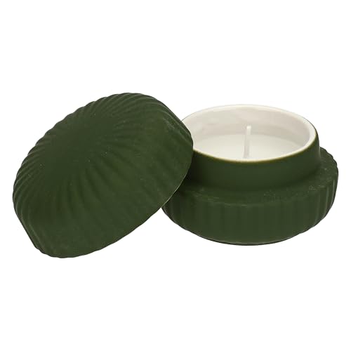 Rituali Domestici - Kerze grün, Keramikdeckel, 8 x 8 cm, Tiefe 5,3 cm, Kollektion Sofficeluce von rituali domestici