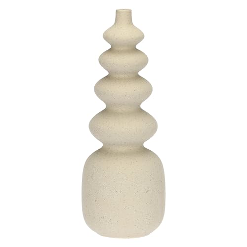 rituali domestici - Vase Deco Monofiore 5 Ebenen aus Zementharz, 12 x 12 cm, Tiefe 32,5 cm, Kollektion Multicurve von rituali domestici