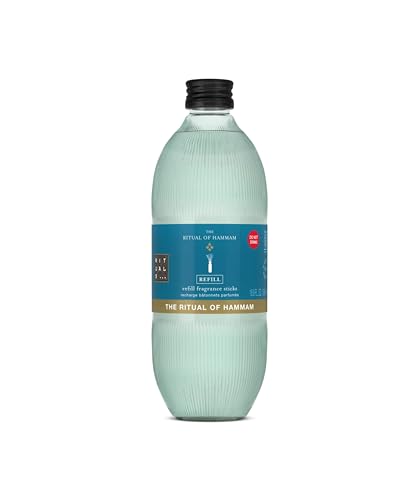 RITUALS Reed Diffuser 1x Nachfüllpack The Ritual of Hammam - Zweifach nachfüllbar – Duftstäbchen mit Eukalyptus und Rosmarin – Reinigender Raumduft - 1x 500ml von RITUALS