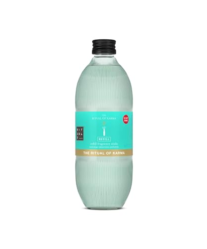 RITUALS Reed Diffuser 1x Nachfüllpack The Ritual of Karma - Zweifach nachfüllbar – Duftstäbchen mit Lotusblume und Weißem Tee – Belebender Raumduft - 1x 500ml von RITUALS