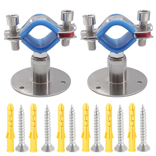 RITUIPIO Rohrstütze, Wandhalterung, Deckenhalterung, 304 Edelstahl, Rohrabstandshalter, verstellbare Höhe 30–60 mm, für OD-Rohre 32–34 mm, 2 Stück RITUIPIO Rohrstütze, Wandhalterung, Deckenhalterung, 304 Edelstahl, Rohrabstandshalter, verstellbare Höhe 30–60 mm, für OD-Rohre 32–34 mm, 2 Stück von RITUIPIO