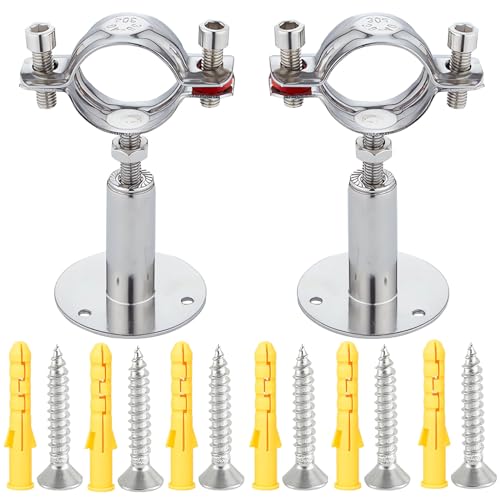 RITUIPIO 2 Stück Wandhalterung Deckenhalterung Rohr 304 Edelstahl Rohrstützen Rohr Abstandshalter verstellbar Höhe 50–100 mm für Außendurchmesser Rohr 38–40 mm RITUIPIO 2 Stück Wandhalterung Deckenhalterung Rohr 304 Edelstahl Rohrstützen Rohr Abstandshalter verstellbar Höhe 50–100 mm für Außendurchmesser Rohr 38–40 mm von RITUIPIO