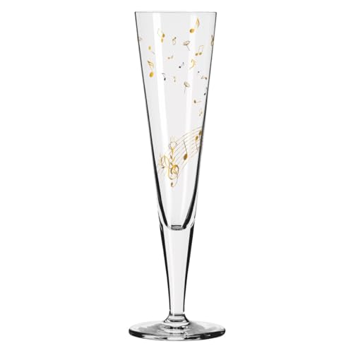 RITZENHOFF 1071046 Champagnerglas 200 ml - Serie Goldnacht Nr. 46 - Designerstück mit Echt-Gold Made in Germany von RITZENHOFF