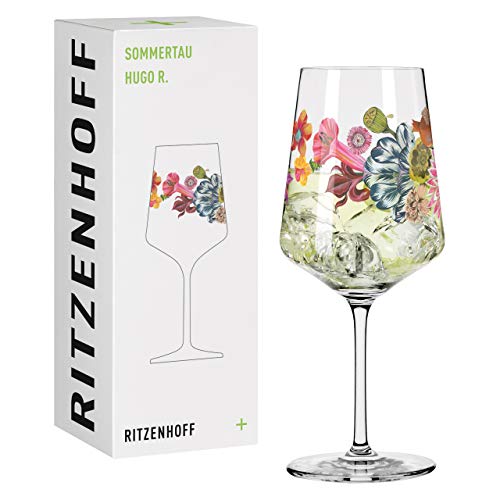 Ritzenhoff 2931006 Aperitifglas 500 ml – Serie Sommertau – Motiv Nr. 6 mit Pflanze & Baum – Made in Germany von RITZENHOFF