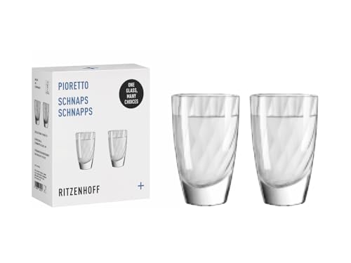 RITZENHOFF 3991003 2in1-Glas für Schnaps oder Espresso - 40 ml - 2er Set - Pioretto, transparent mit feiner-Struktur - Made in Germany RITZENHOFF 3991003 2in1-Glas für Schnaps oder Espresso - 40 ml - 2er Set - Pioretto, transparent mit feiner-Struktur - Made in Germany von RITZENHOFF