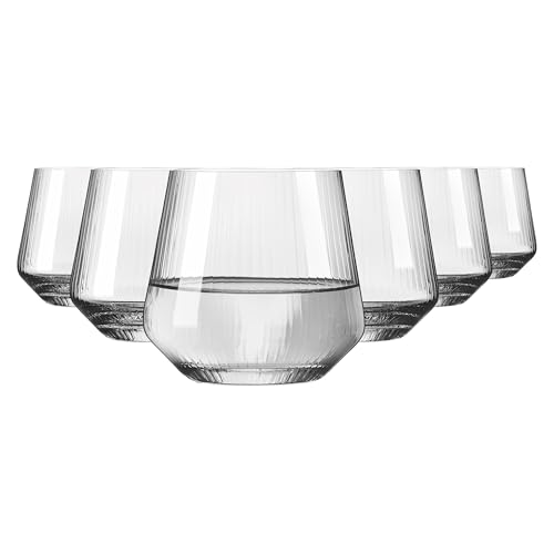 RITZENHOFF 6281002 Universalglas 6er-Set 400 ml - Sonnenschliff - transparentes Allround-Trinkglas - Made in Germany von RITZENHOFF