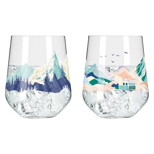 RITZENHOFF 8094002 Gin Tumbler 700 ml 2er Set - 2 Stück Gin-Gläser mit Van-Motiv, knallbunt - Made in Germany RITZENHOFF 8094002 Gin Tumbler 700 ml 2er Set - 2 Stück Gin-Gläser mit Van-Motiv, knallbunt - Made in Germany von RITZENHOFF