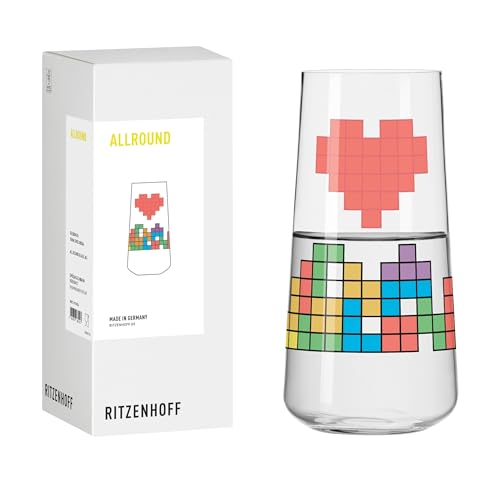 RITZENHOFF 8151004 Wasserglas 600 ml, Serie Gamers, Allroundglas Nr. 4 mit buntem Retro-Motiv RITZENHOFF 8151004 Wasserglas 600 ml, Serie Gamers, Allroundglas Nr. 4 mit buntem Retro-Motiv von RITZENHOFF