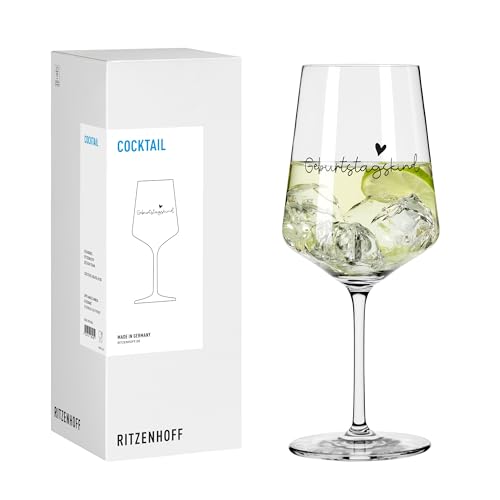 RITZENHOFF 8171020 Cocktail-Glas 500 ml, Serie Liebe, Nr. 20 mit Schriftzug Geburtstag - modernes Geschenk - Made in Germany RITZENHOFF 8171020 Cocktail-Glas 500 ml, Serie Liebe, Nr. 20 mit Schriftzug Geburtstag - modernes Geschenk - Made in Germany von RITZENHOFF