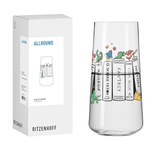 RITZENHOFF 8272002 Allroundglas 600 ml - Serie Bücher - mit Bücher-Motiv - Made in Germany RITZENHOFF 8272002 Allroundglas 600 ml - Serie Bücher - mit Bücher-Motiv - Made in Germany von RITZENHOFF