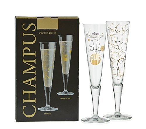 Ritzenhoff 2er Set Design Champagnerglas - Sektglas, Champus Design S. Ito & V. Jacquart, A0371660 von RITZENHOFF