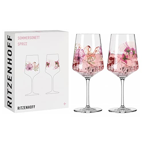 RITZENHOFF 3461004 Aperitifglas 500 ml - 2er Set - Serie Sommersonett Nr. 4, 2 Stück, Pflanzenmotiv - Made in Germany RITZENHOFF 3461004 Aperitifglas 500 ml - 2er Set - Serie Sommersonett Nr. 4, 2 Stück, Pflanzenmotiv - Made in Germany von RITZENHOFF